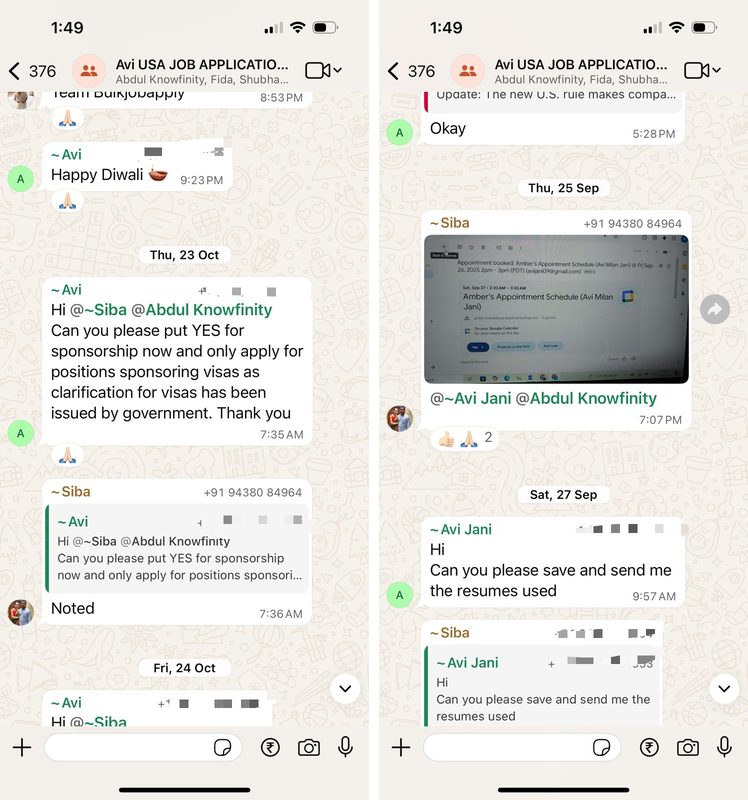 Avi's WhatsApp conversation preview